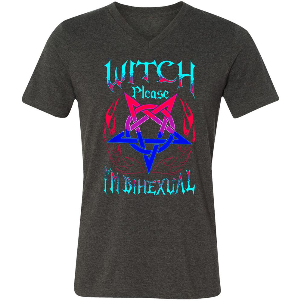 Unisex V-Neck T-Shirt - FRX93FB3 - Dark Grey Heather - 8