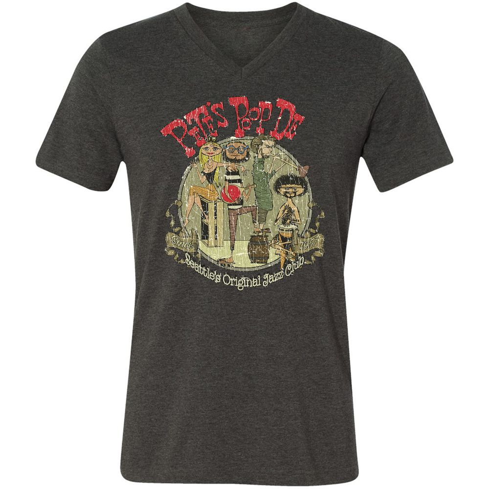 Unisex V-Neck T-Shirt - A6M3N51N - Dark Grey Heather - 8