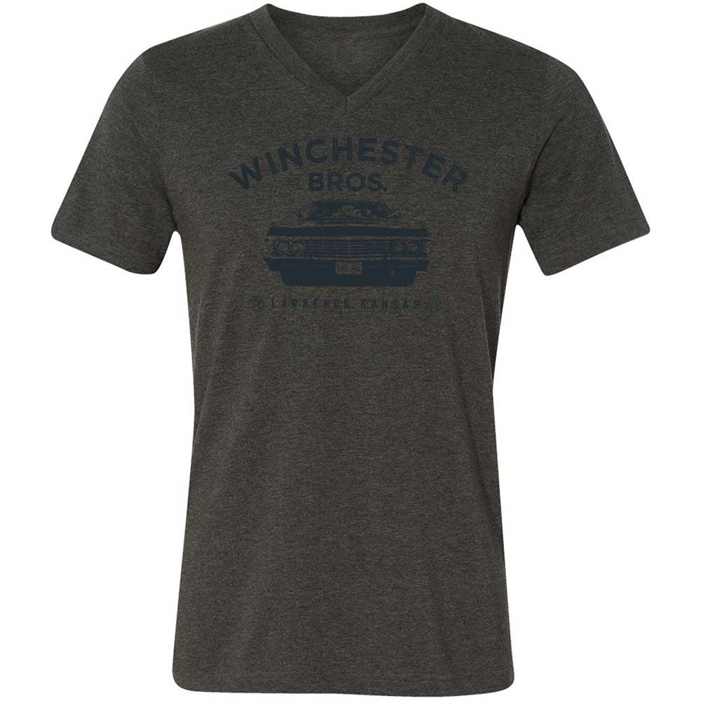 Unisex V-Neck T-Shirt - 834JBRNV - Dark Grey Heather - 8