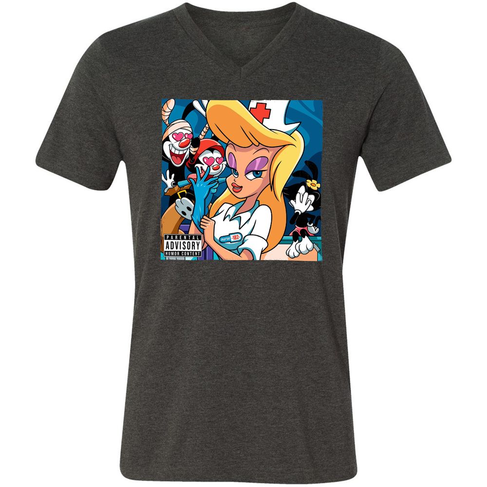 Unisex V-Neck T-Shirt - 94YTS377 - Dark Grey Heather - 8