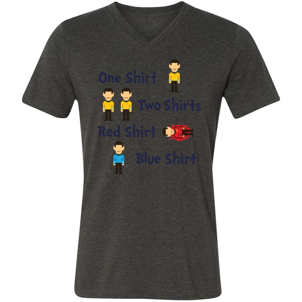 Red Shirt, Blue Shirt - Dark Grey Heather - 8