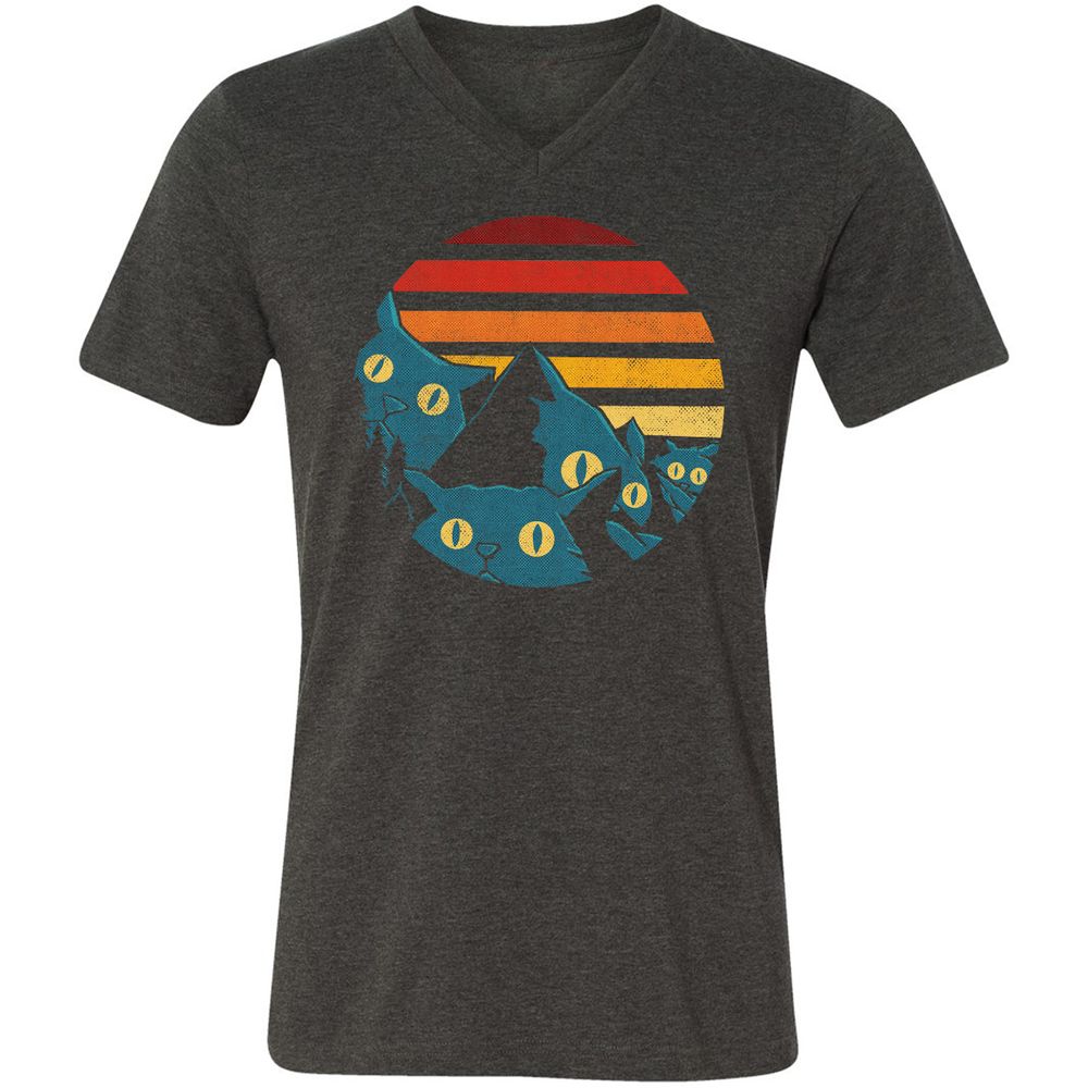 Unisex V-Neck T-Shirt - 599KYN6K - Dark Grey Heather - 8