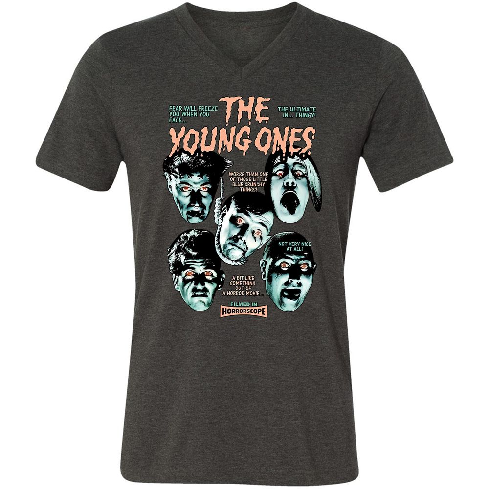 Unisex V-Neck T-Shirt - VE9N6FGU - Dark Grey Heather - 8