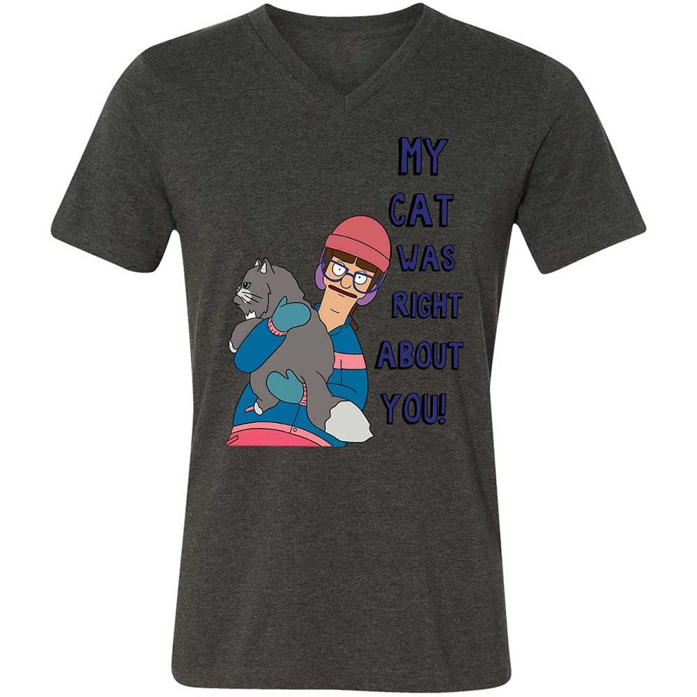 Unisex V-Neck T-Shirt - U7XDX31X - Dark Grey Heather - 8
