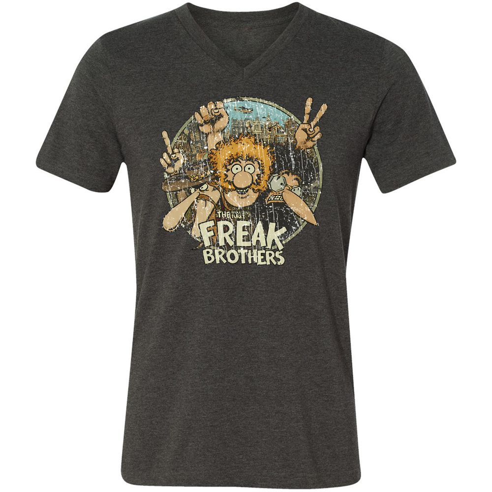 Unisex V-Neck T-Shirt - 2R6W39PV - Dark Grey Heather - 8