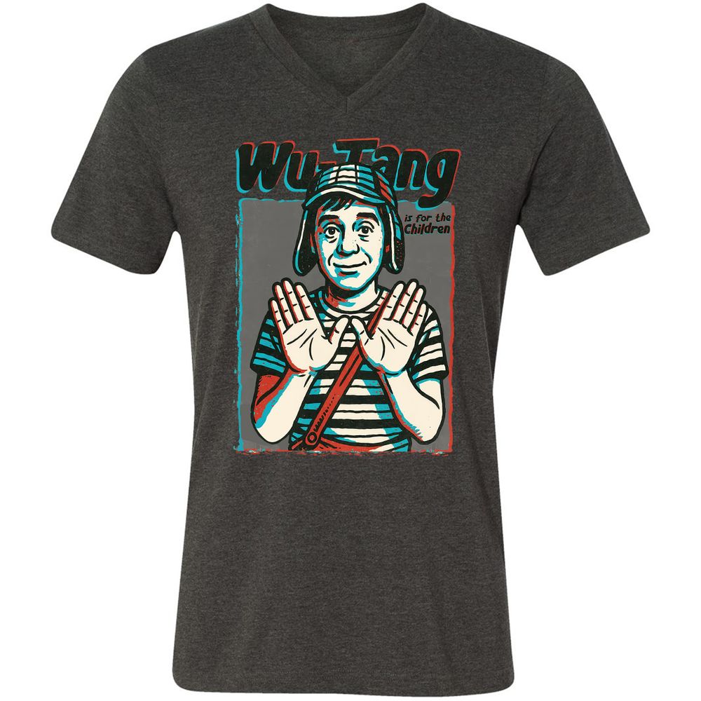 Unisex V-Neck T-Shirt - RCRFVV29 - Dark Grey Heather - 8