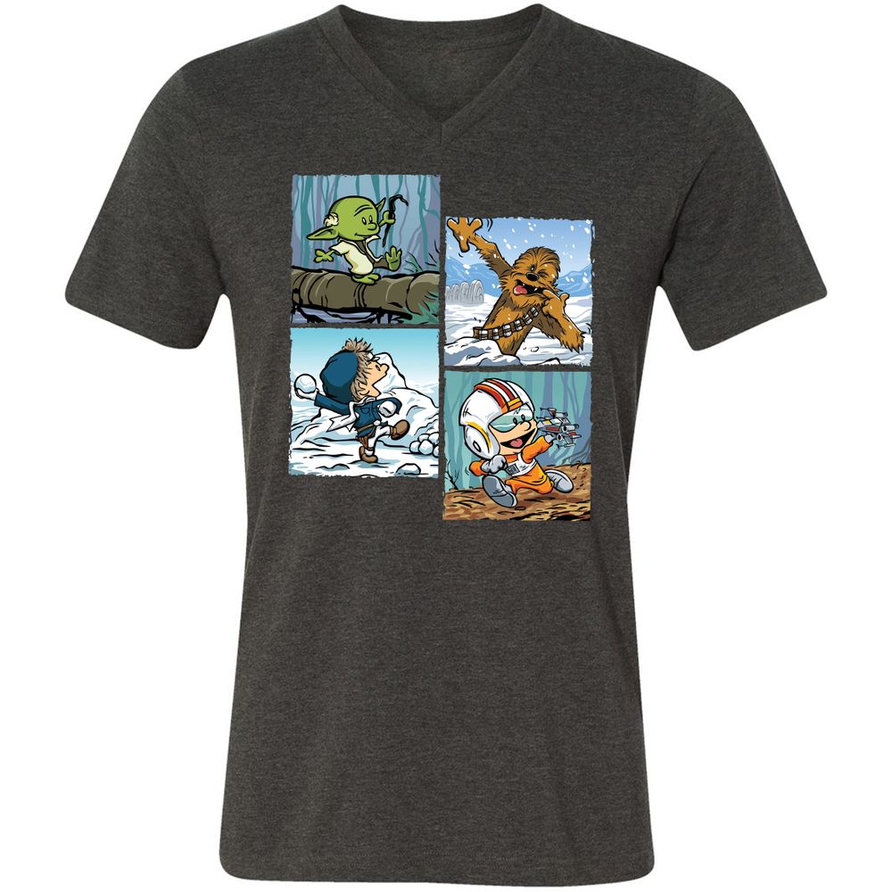 Unisex V-Neck T-Shirt - FB2MNPLF - Dark Grey Heather - 8