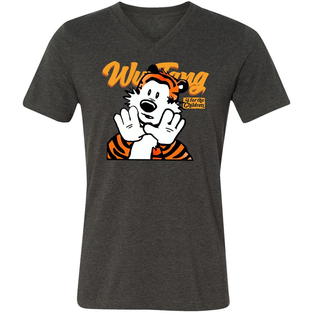 Unisex V-Neck T-Shirt - M7VLWC9B - Dark Grey Heather - 8