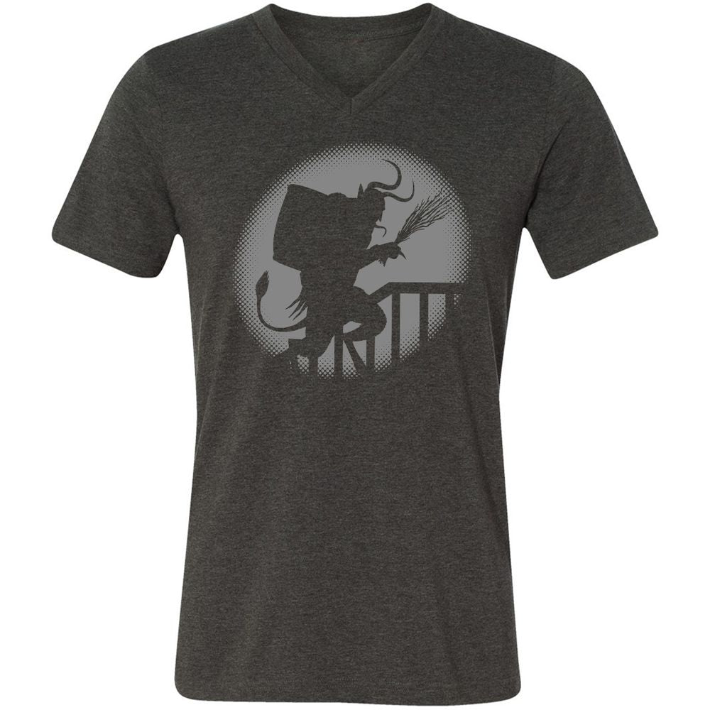 Unisex V-Neck T-Shirt - 4YNB32GQ - Dark Grey Heather - 8