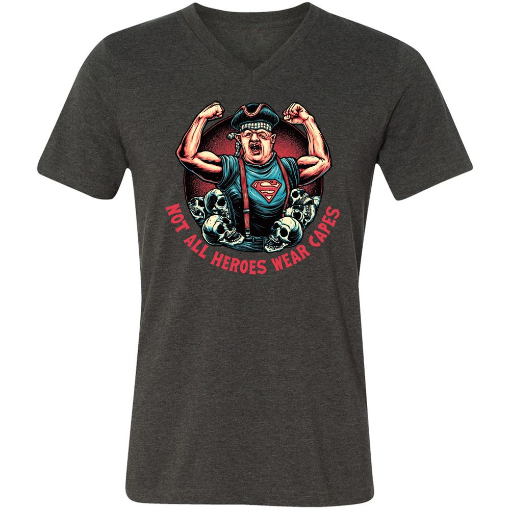 Unisex V-Neck T-Shirt - PH5UJP9T - Dark Grey Heather - 8