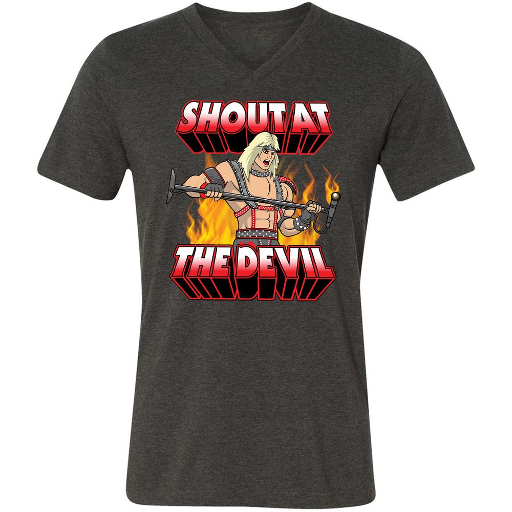 Unisex V-Neck T-Shirt - JLSVPAQG - Dark Grey Heather - 8