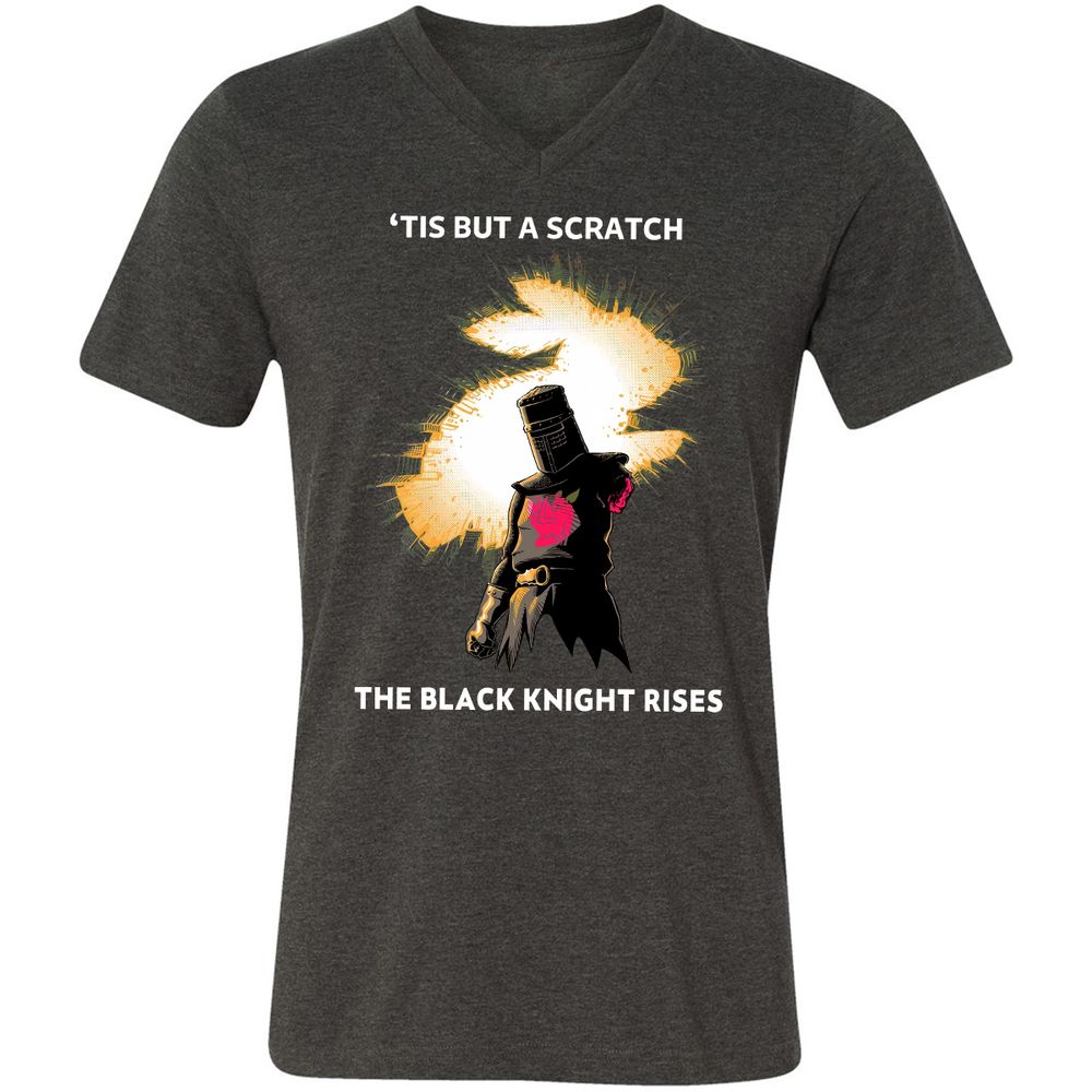 Unisex V-Neck T-Shirt - 1LRUG687 - Dark Grey Heather - 8