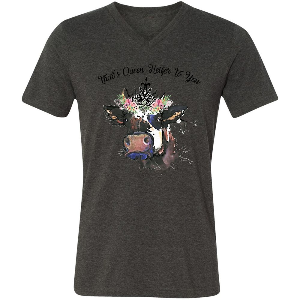 Unisex V-Neck T-Shirt - JLHFM3WA - Dark Grey Heather - 8