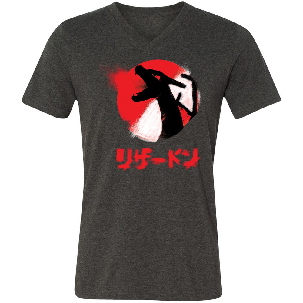 Unisex V-Neck T-Shirt - BWDK7NBD - Dark Grey Heather - 8