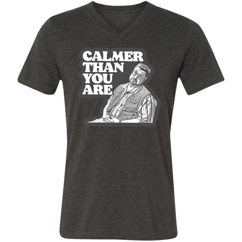 Unisex V-Neck T-Shirt - VKR9JJUW - Dark Grey Heather - 8