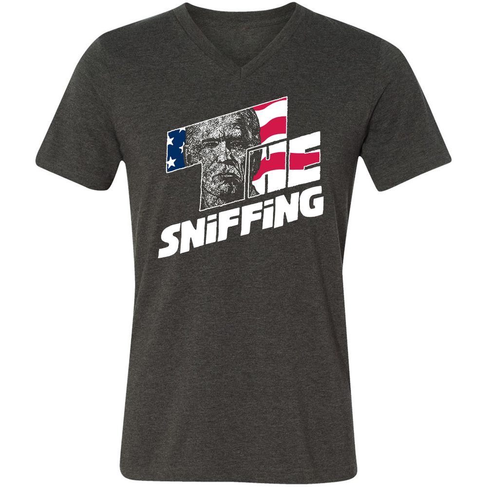 Unisex V-Neck T-Shirt - F8DRH4VS - Dark Grey Heather - 8