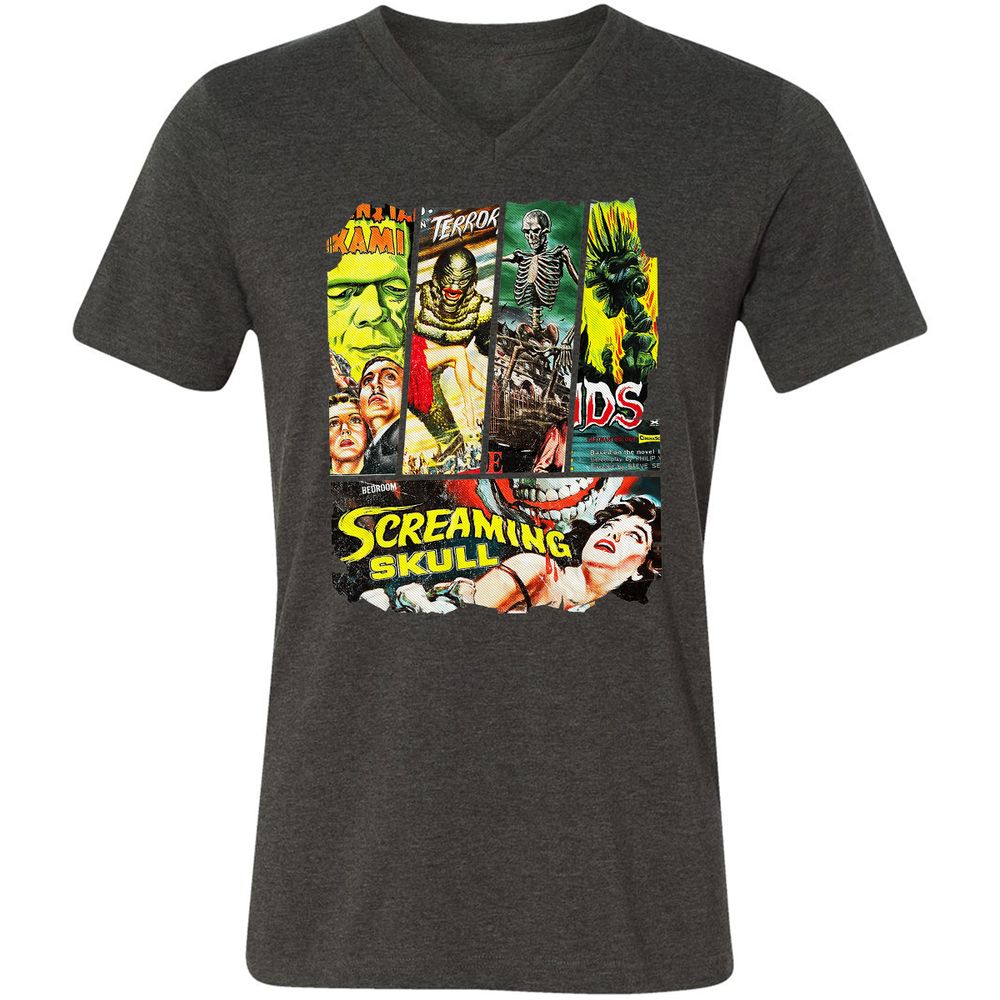 Unisex V-Neck T-Shirt - P6ECZBZC - Dark Grey Heather - 8