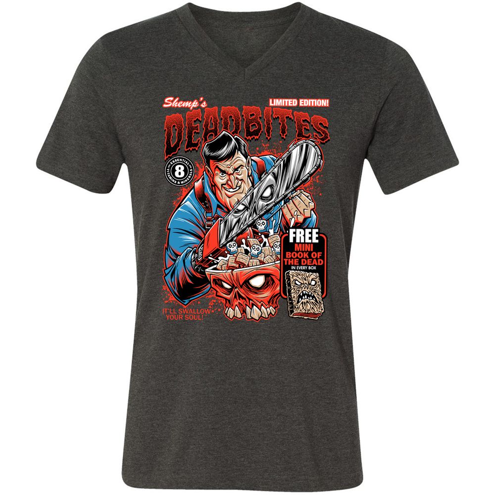 Unisex V-Neck T-Shirt - FWB1YVTZ - Dark Grey Heather - 8