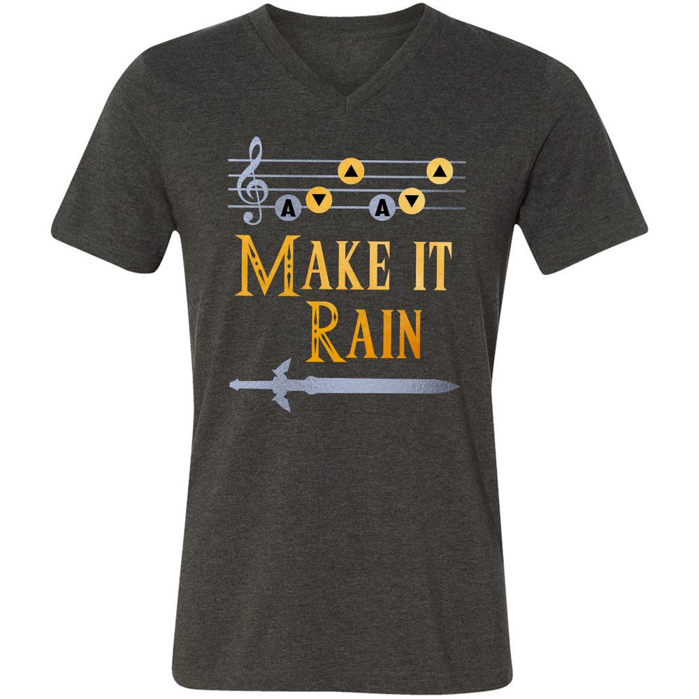 Unisex V-Neck T-Shirt - GUAAW99B - Dark Grey Heather - 8