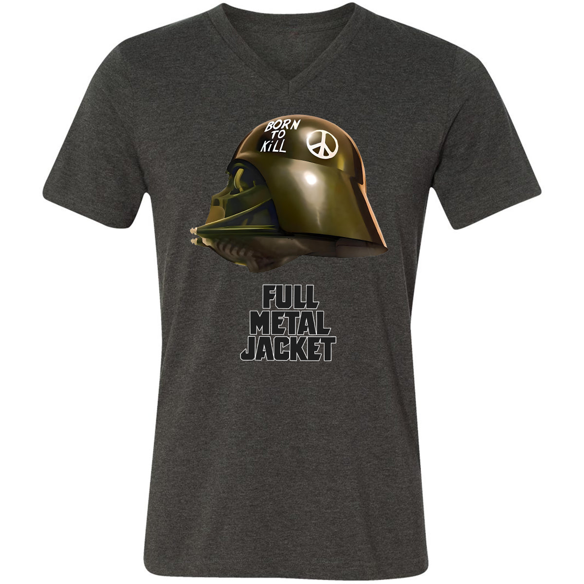 Unisex V-Neck T-Shirt - N4MSLJQB - Dark Grey Heather - 8