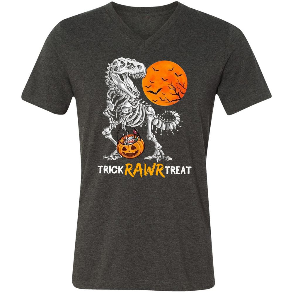 Unisex V-Neck T-Shirt - TMWDPDC1 - Dark Grey Heather - 8