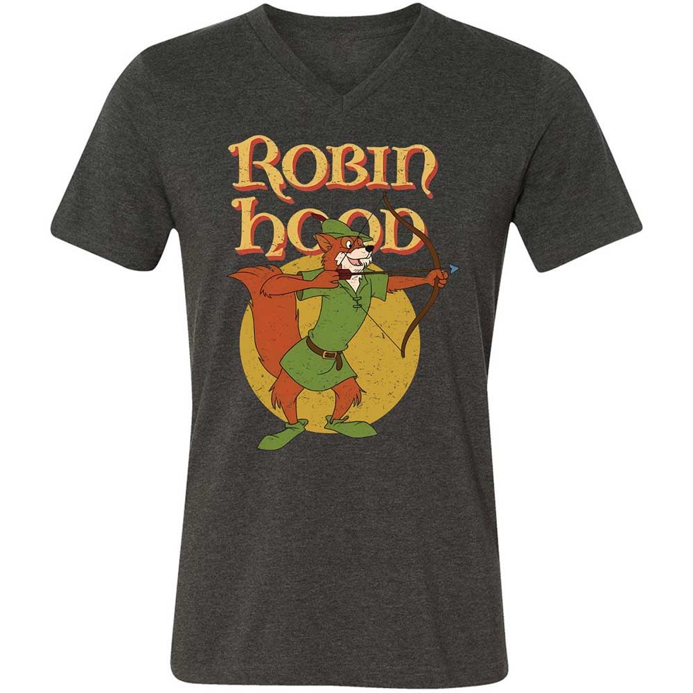 Unisex V-Neck T-Shirt - 74LK12LN - Dark Grey Heather - 8