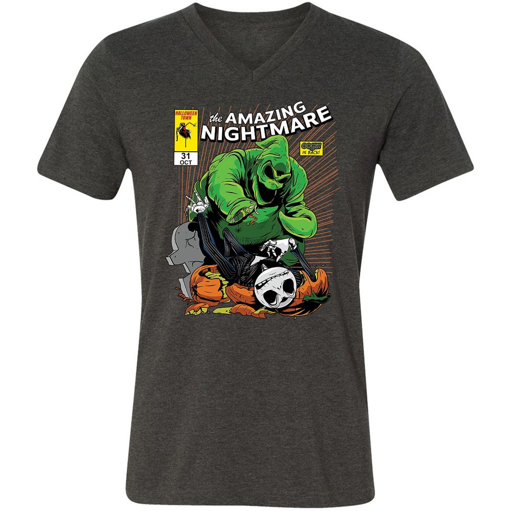 Unisex V-Neck T-Shirt - YDFNZHL5 - Dark Grey Heather - 8