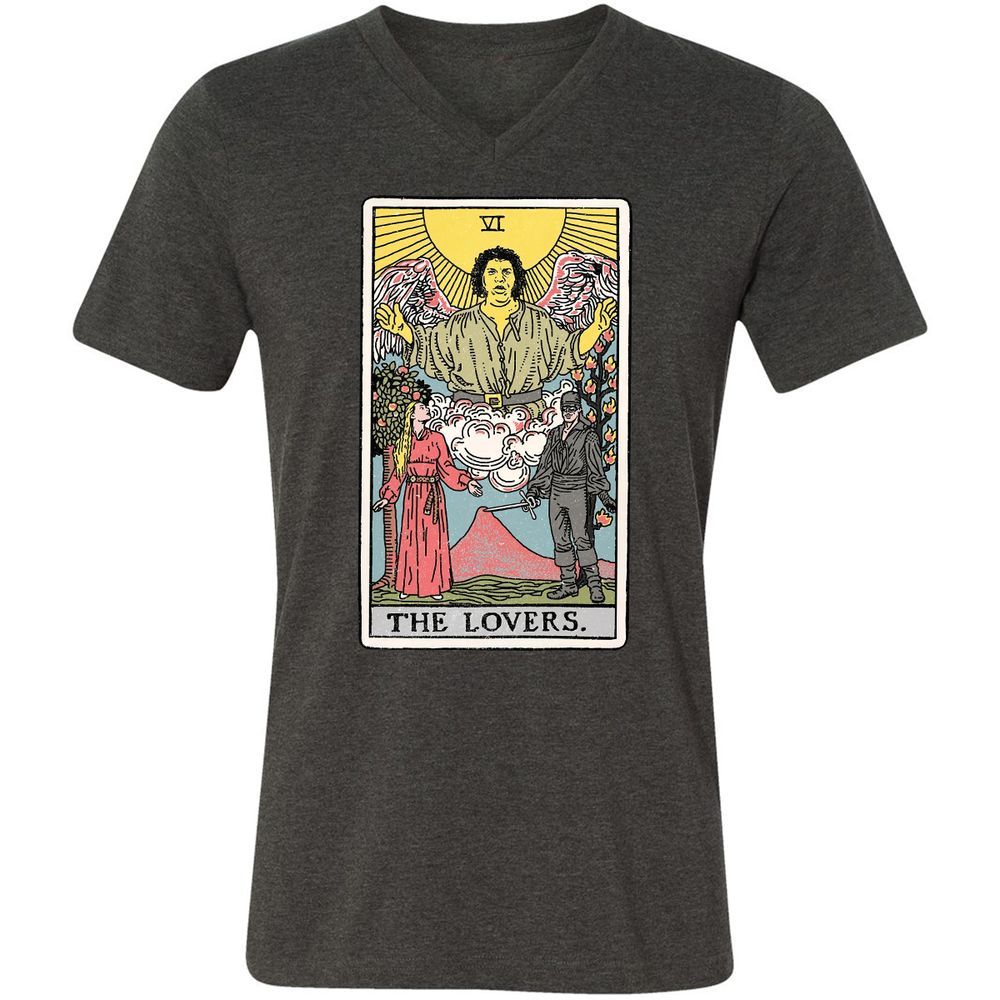 Unisex V-Neck T-Shirt - 1KW5R7DB - Dark Grey Heather - 8
