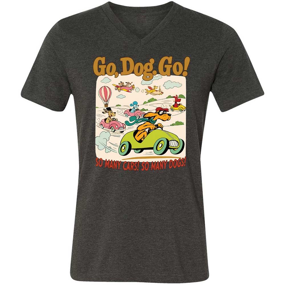 Unisex V-Neck T-Shirt - 1YXVMM7J - Dark Grey Heather - 8