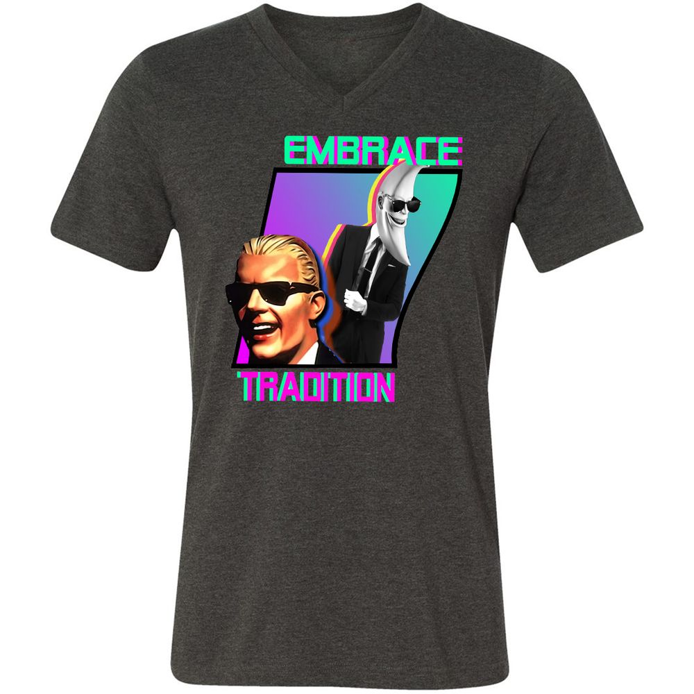 Unisex V-Neck T-Shirt - Z5Y1LDR3 - Dark Grey Heather - 8