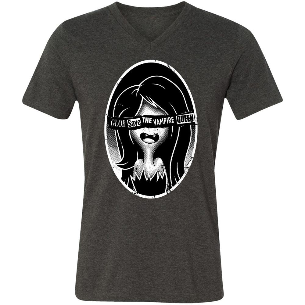 Unisex V-Neck T-Shirt - XGQY5MLQ - Dark Grey Heather - 8