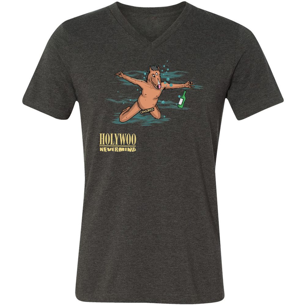 Unisex V-Neck T-Shirt - 3GDG4NA3 - Dark Grey Heather - 8