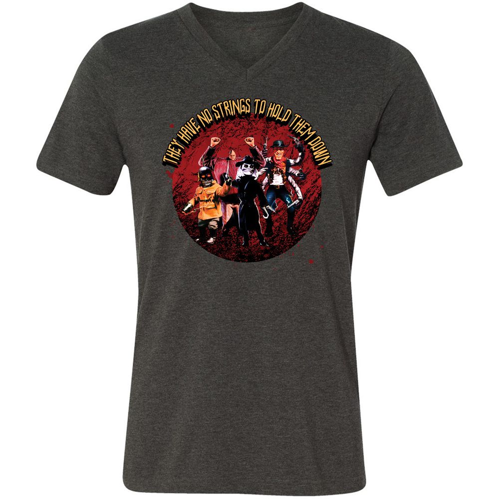 Unisex V-Neck T-Shirt - 3V26T4DZ - Dark Grey Heather - 8