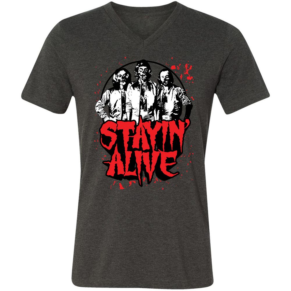 Bee Gees Stay Alive - Dark Grey Heather - 8