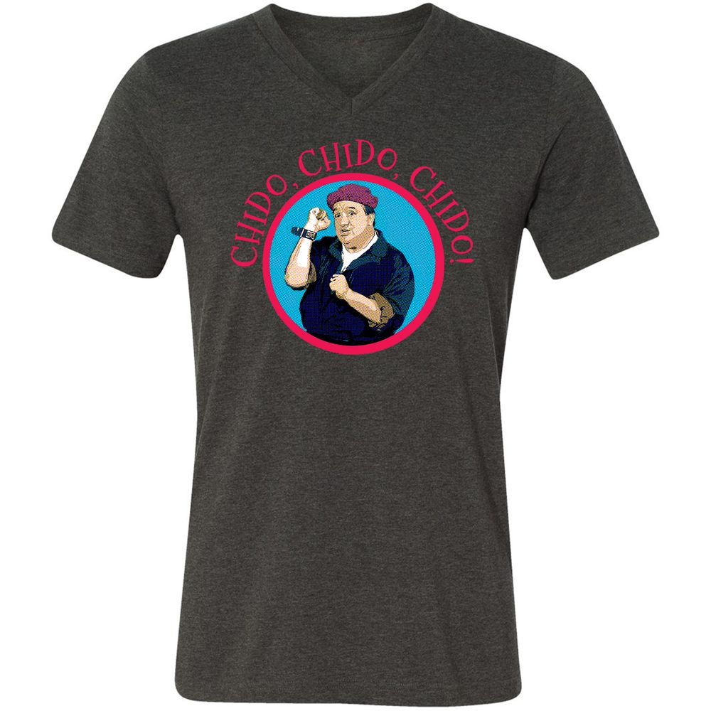 Unisex V-Neck T-Shirt - JVBUAUHU - Dark Grey Heather - 8