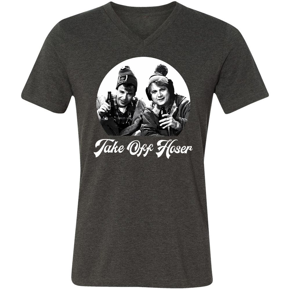 Unisex V-Neck T-Shirt - U1YLWRBW - Dark Grey Heather - 8