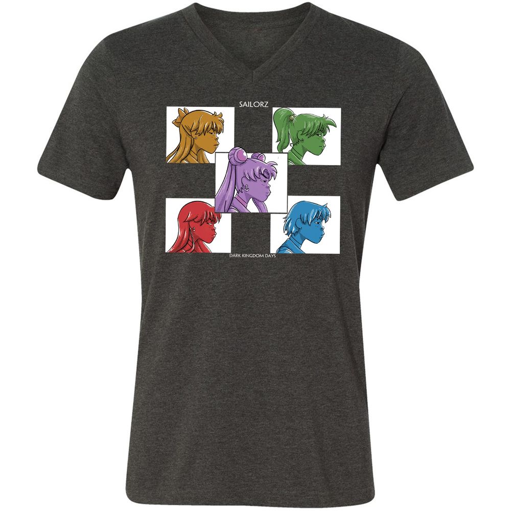 Unisex V-Neck T-Shirt - DGHSEP47 - Dark Grey Heather - 8