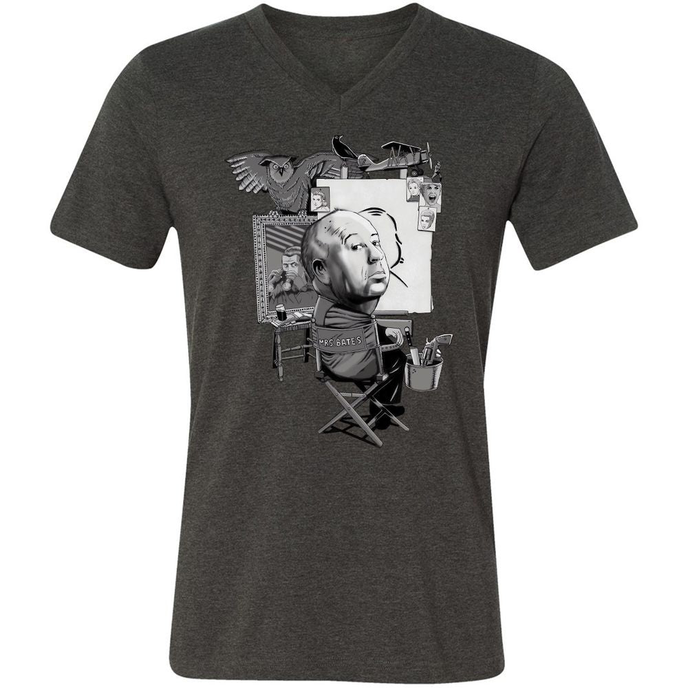 Unisex V-Neck T-Shirt - X8X2TV93 - Dark Grey Heather - 8