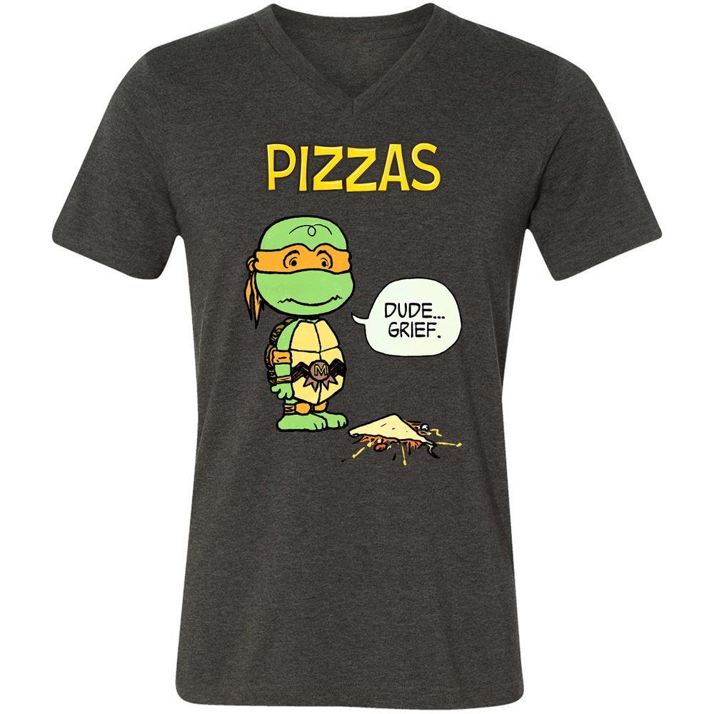 Unisex V-Neck T-Shirt - MZJSLK2X - Dark Grey Heather - 8