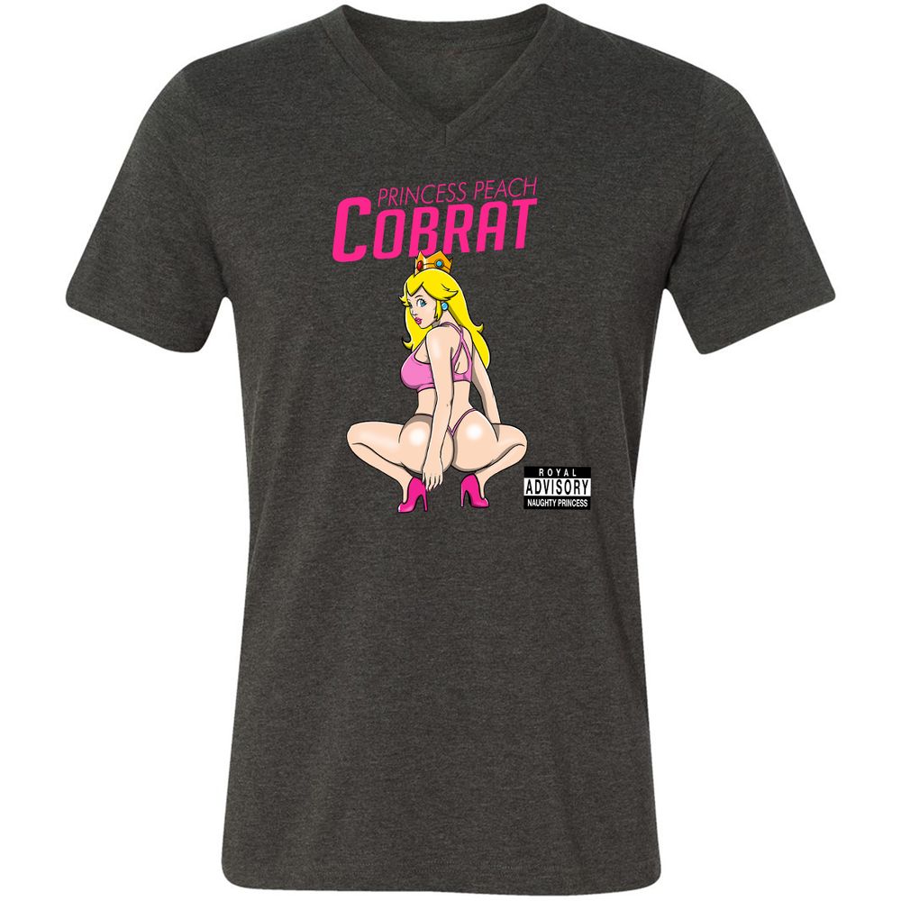 Unisex V-Neck T-Shirt - 4NGPCGCF - Dark Grey Heather - 8