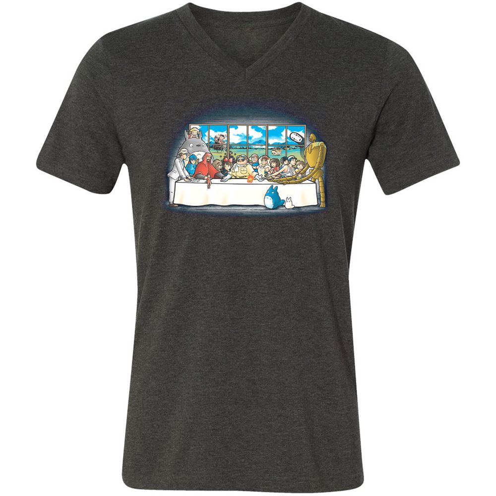 Unisex V-Neck T-Shirt - EMNYQRNP - Dark Grey Heather - 8