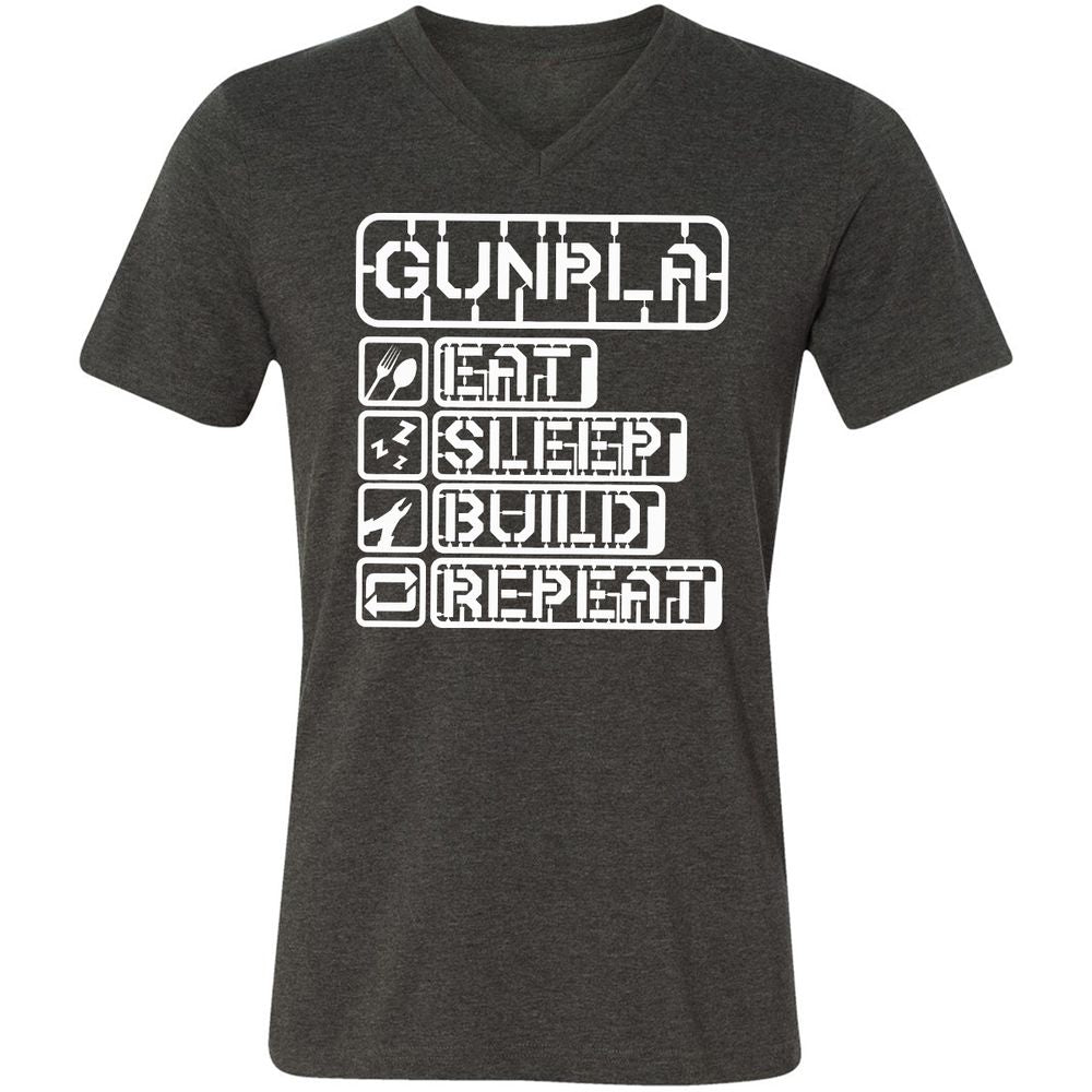 Unisex V-Neck T-Shirt - KCG9ZJ5R - Dark Grey Heather - 8