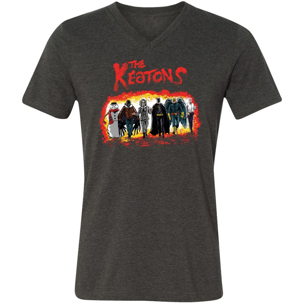 Unisex V-Neck T-Shirt - HPH87CCH - Dark Grey Heather - 8