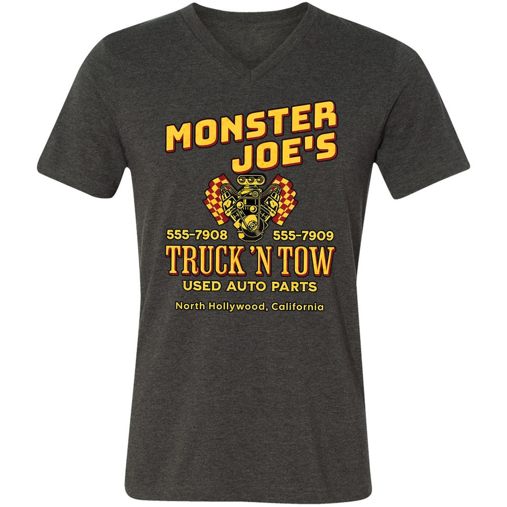 Unisex V-Neck T-Shirt - CDTQDTW2 - Dark Grey Heather - 8