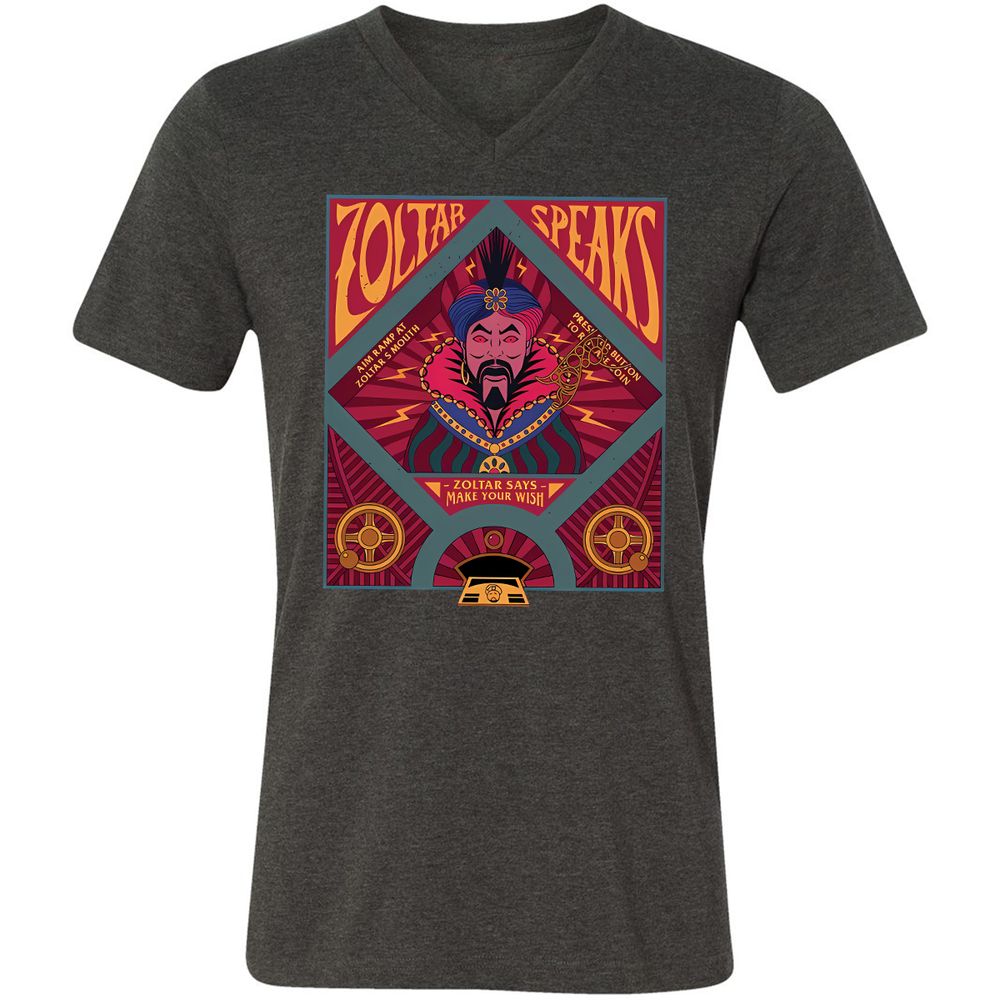 Unisex V-Neck T-Shirt - 6ZF713BD - Dark Grey Heather - 8
