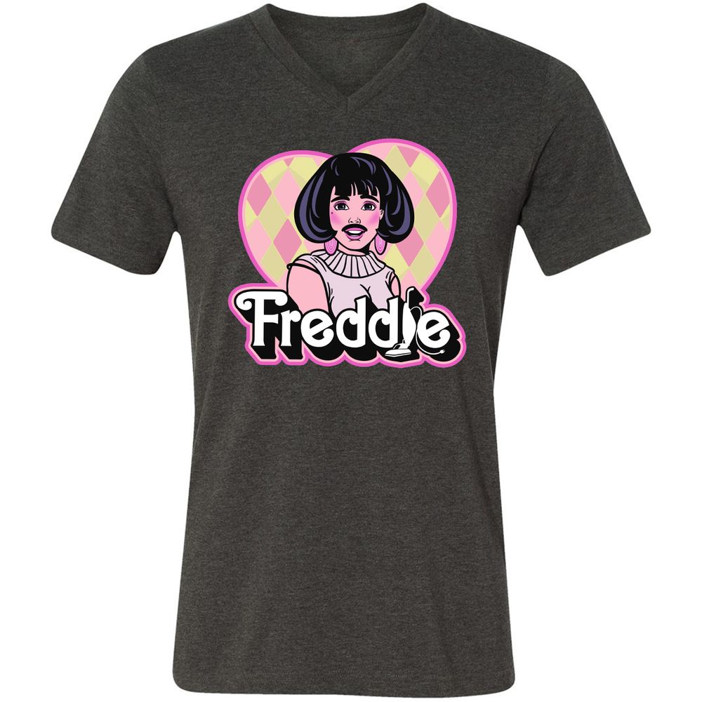 Unisex V-Neck T-Shirt - XN3U4MNA - Dark Grey Heather - 8