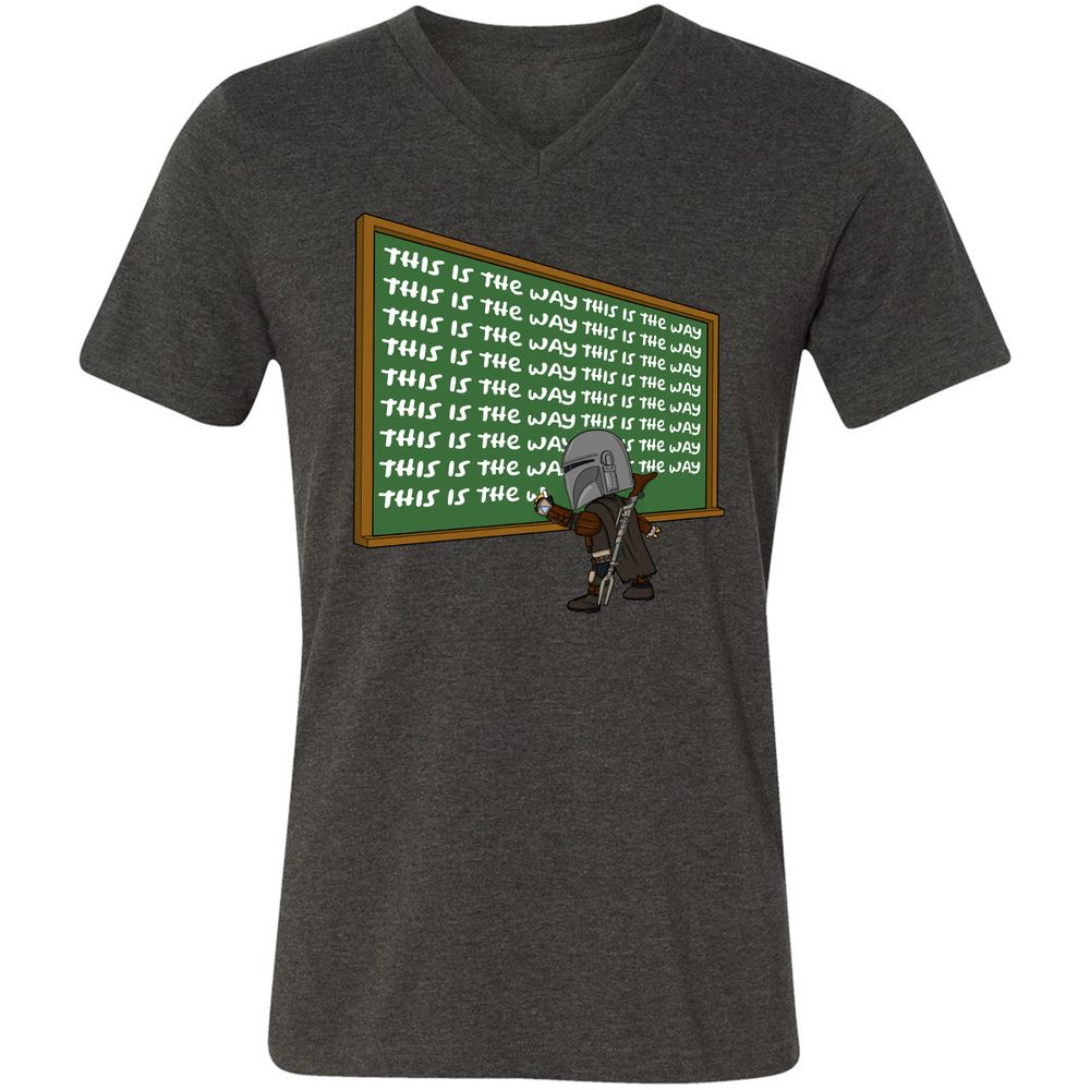 Unisex V-Neck T-Shirt - AF1T3NRA - Dark Grey Heather - 8