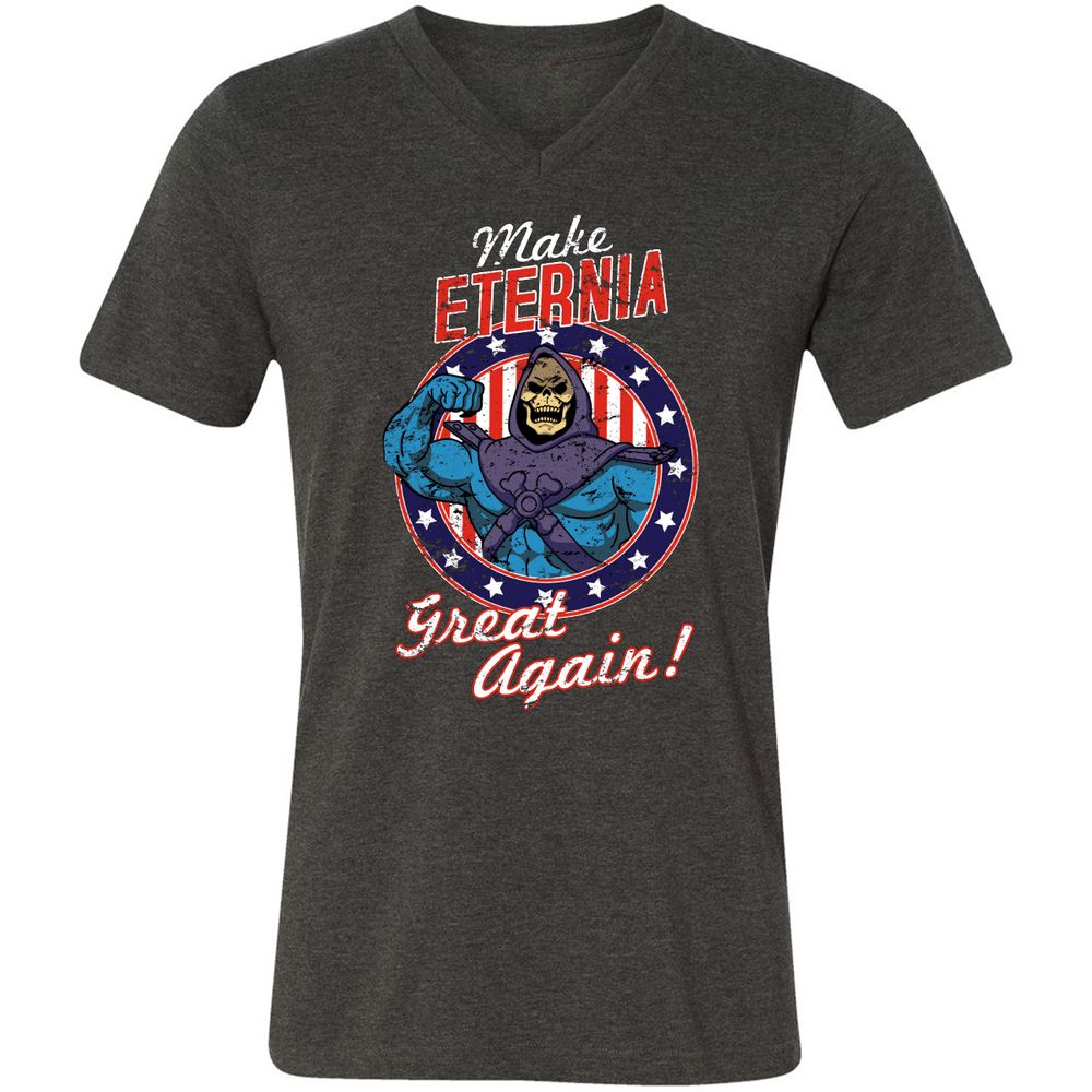 Unisex V-Neck T-Shirt - BD83X9MU - Dark Grey Heather - 8