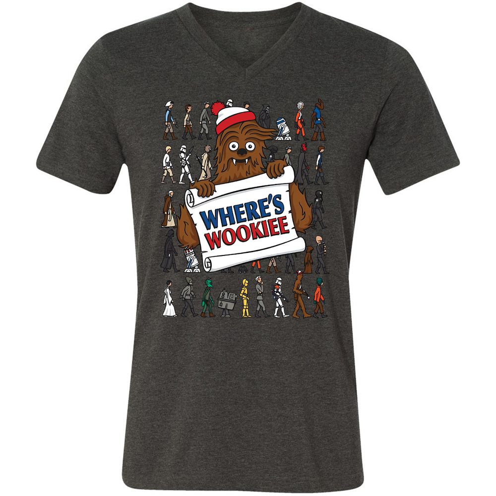 Unisex V-Neck T-Shirt - BA3KQKXQ - Dark Grey Heather - 8