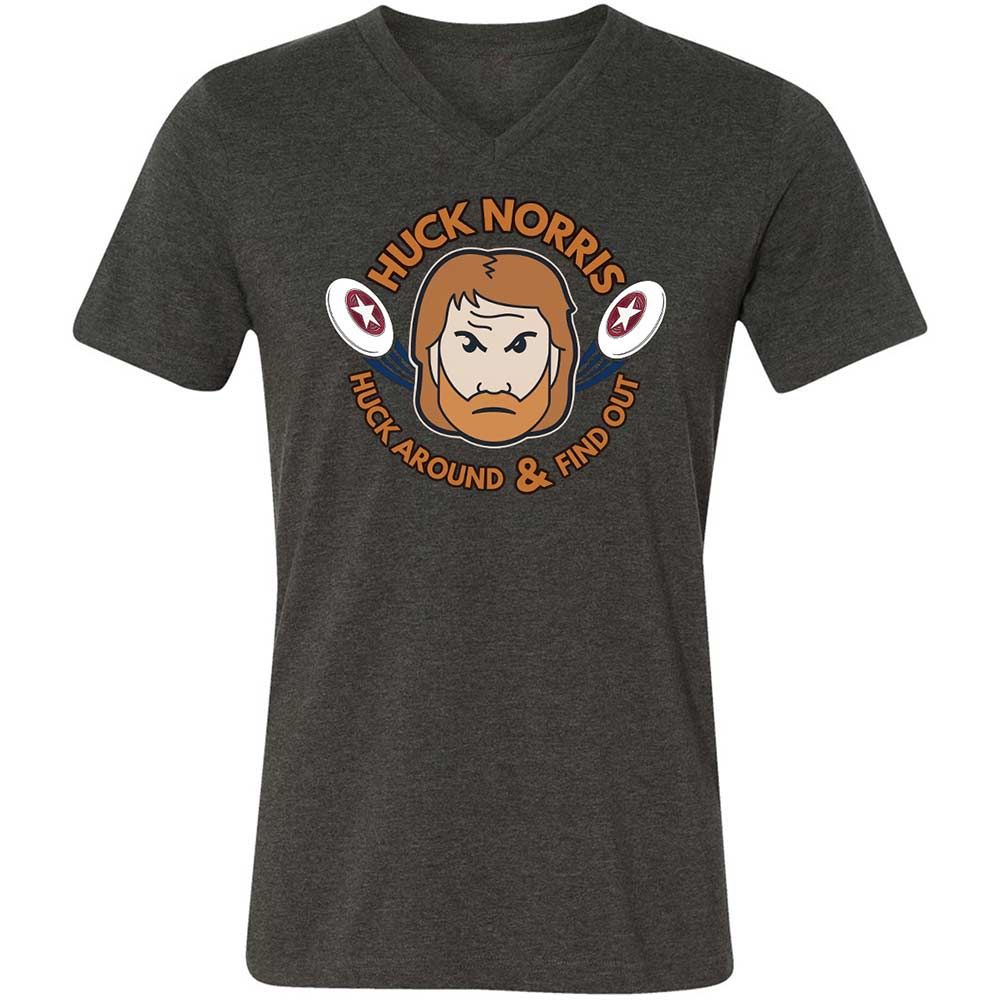 Unisex V-Neck T-Shirt - LNYD3Y8C - Dark Grey Heather - 8